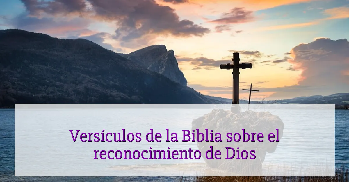 Versículos de la Biblia sobre el reconocimiento de Dios