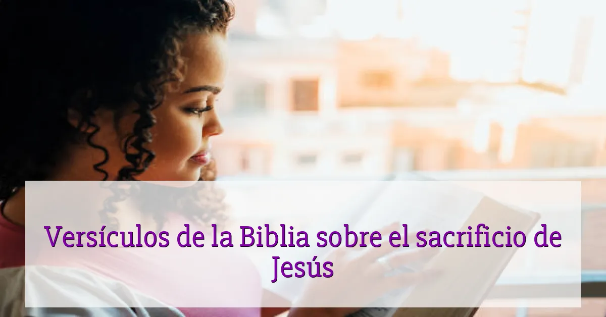 Versículos de la Biblia sobre el sacrificio de Jesús