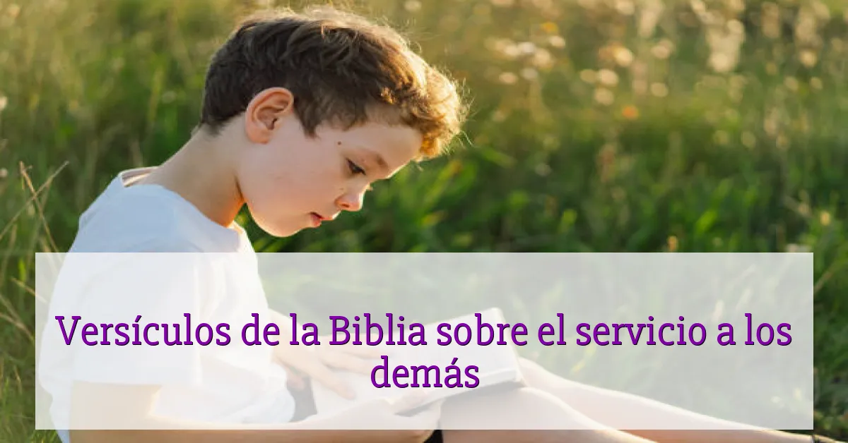Versículos de la Biblia sobre el servicio a los demás