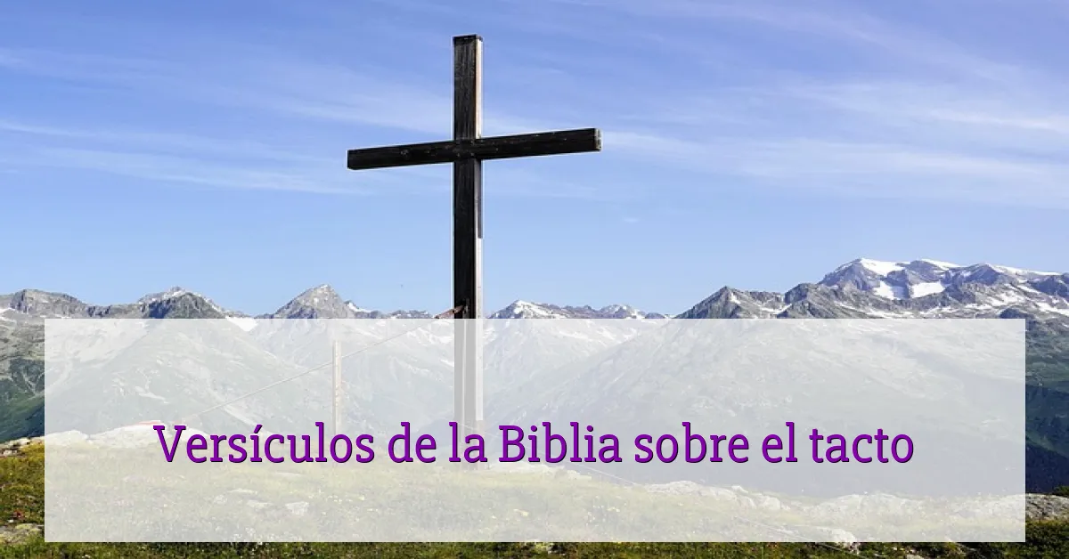 Versículos de la Biblia sobre el tacto