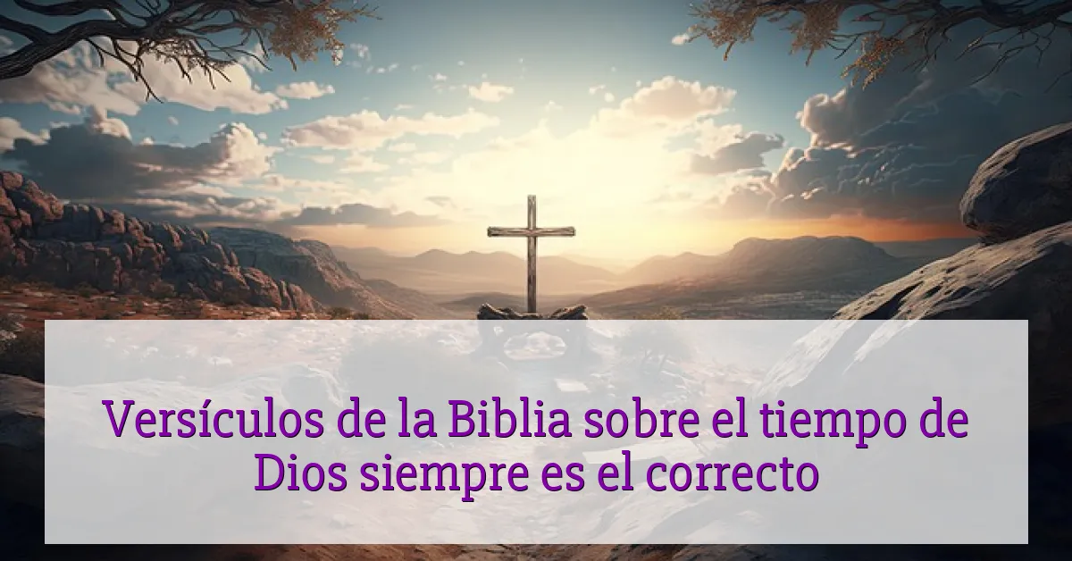 Versículos de la Biblia sobre el tiempo de Dios siempre es el correcto