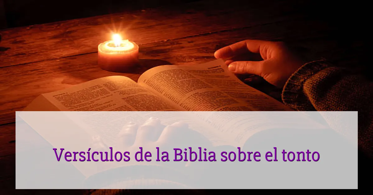 Versículos de la Biblia sobre el tonto
