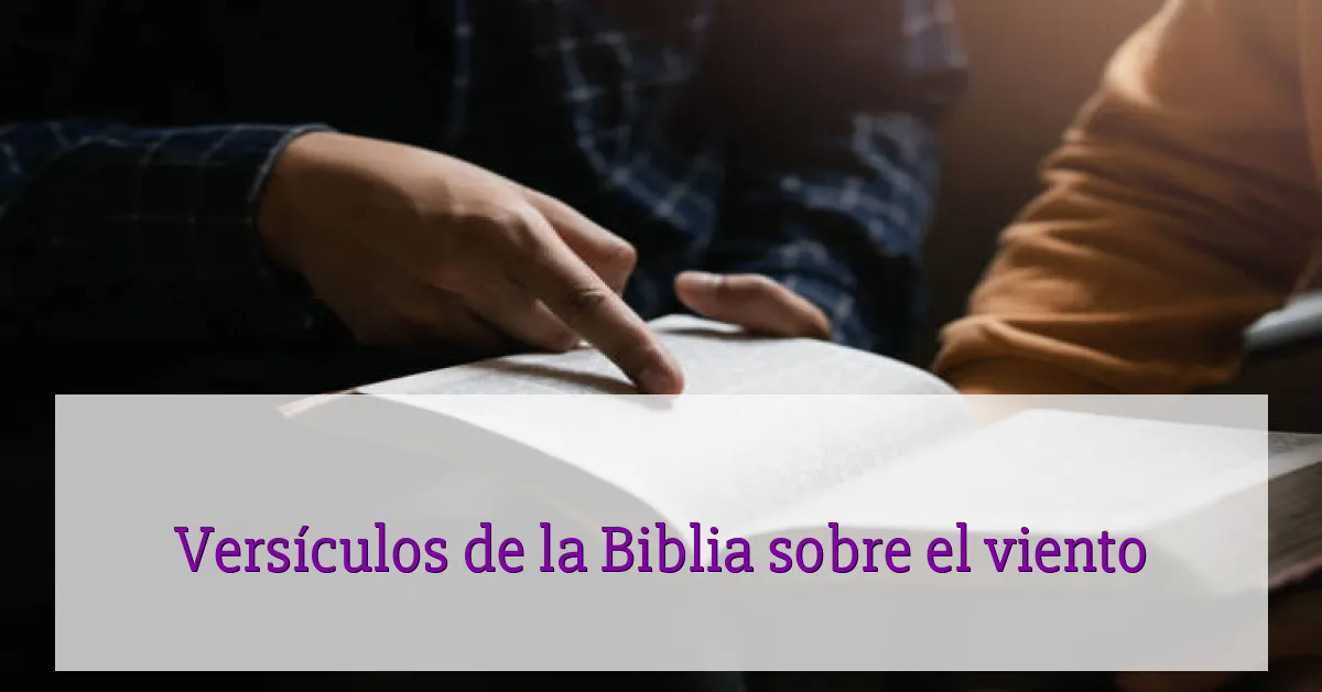 Versículos de la Biblia sobre el viento
