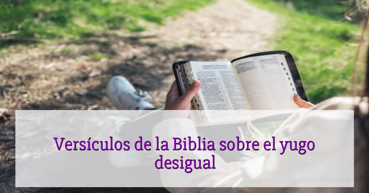 Versículos de la Biblia sobre el yugo desigual