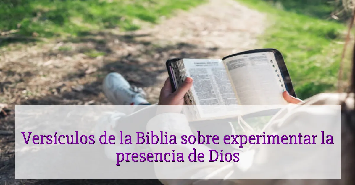 Versículos de la Biblia sobre experimentar la presencia de Dios