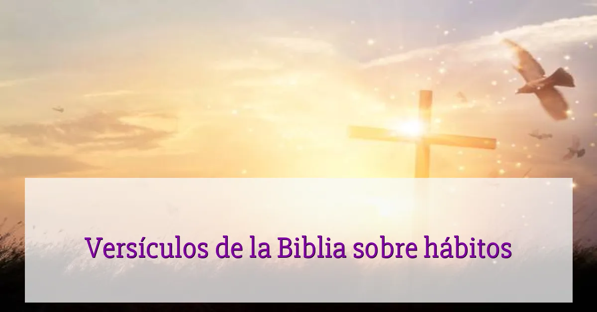 Versículos de la Biblia sobre hábitos