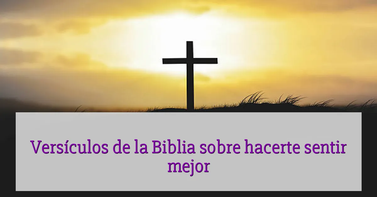 Versículos de la Biblia sobre hacerte sentir mejor