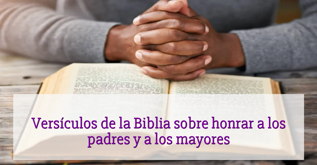 Versículos de la Biblia sobre honrar a los padres y a los mayores