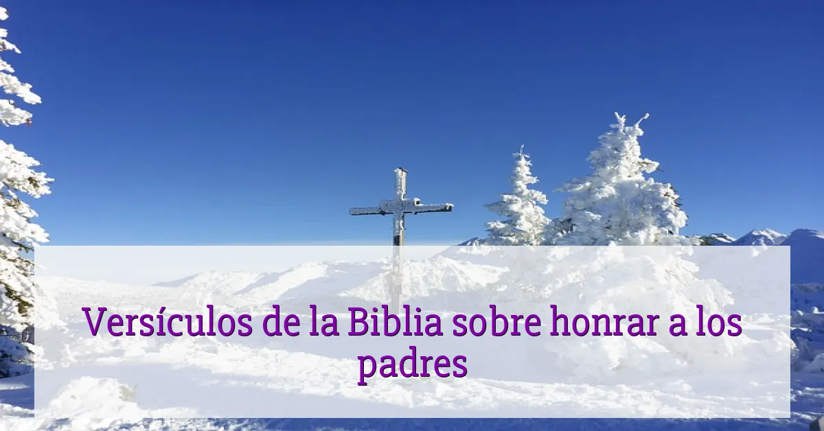 Versículos de la Biblia sobre honrar a los padres