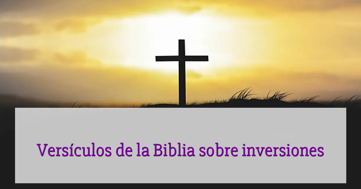 Versículos de la Biblia sobre inversiones