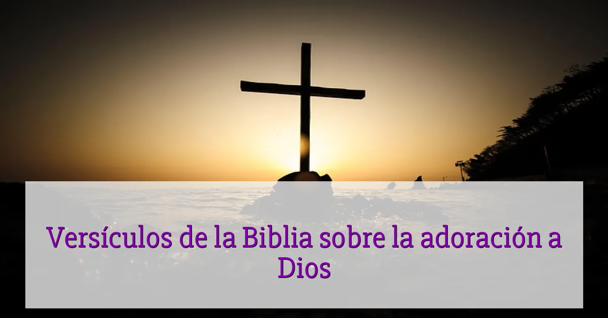 Versículos de la Biblia sobre la adoración a Dios
