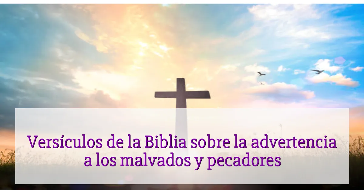 Versículos de la Biblia sobre la advertencia a los malvados y pecadores