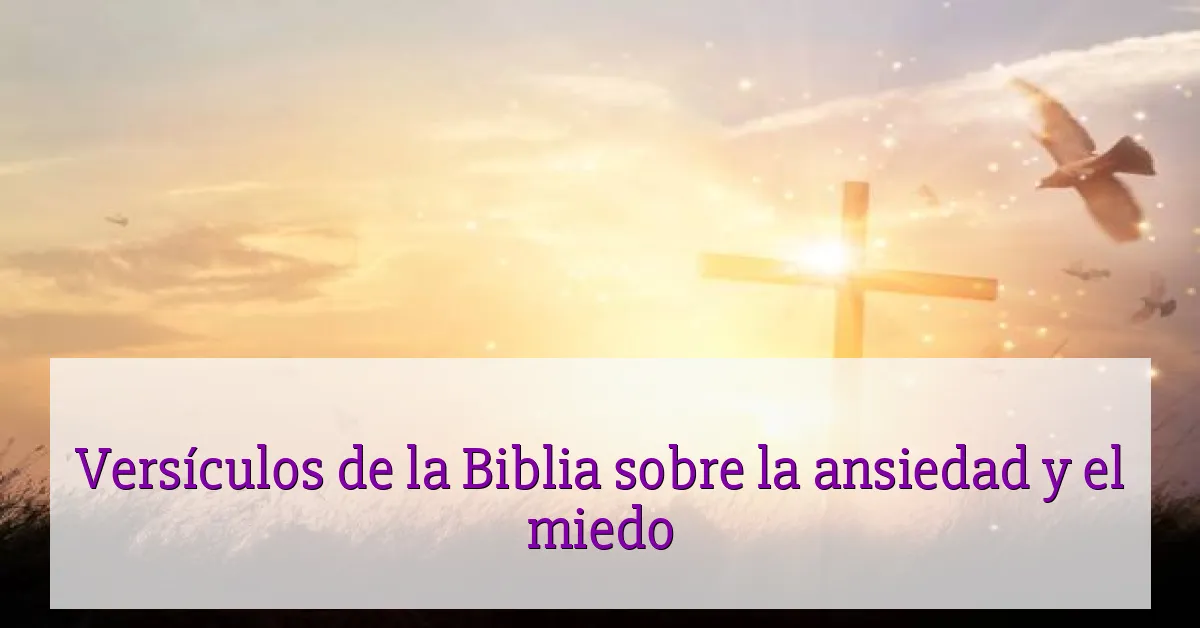 Versículos de la Biblia sobre la ansiedad y el miedo