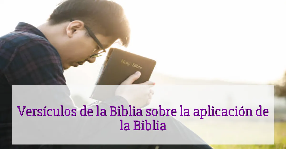 Versículos de la Biblia sobre la aplicación de la Biblia