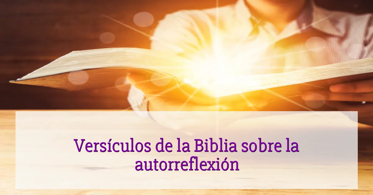Versículos de la Biblia sobre la autorreflexión