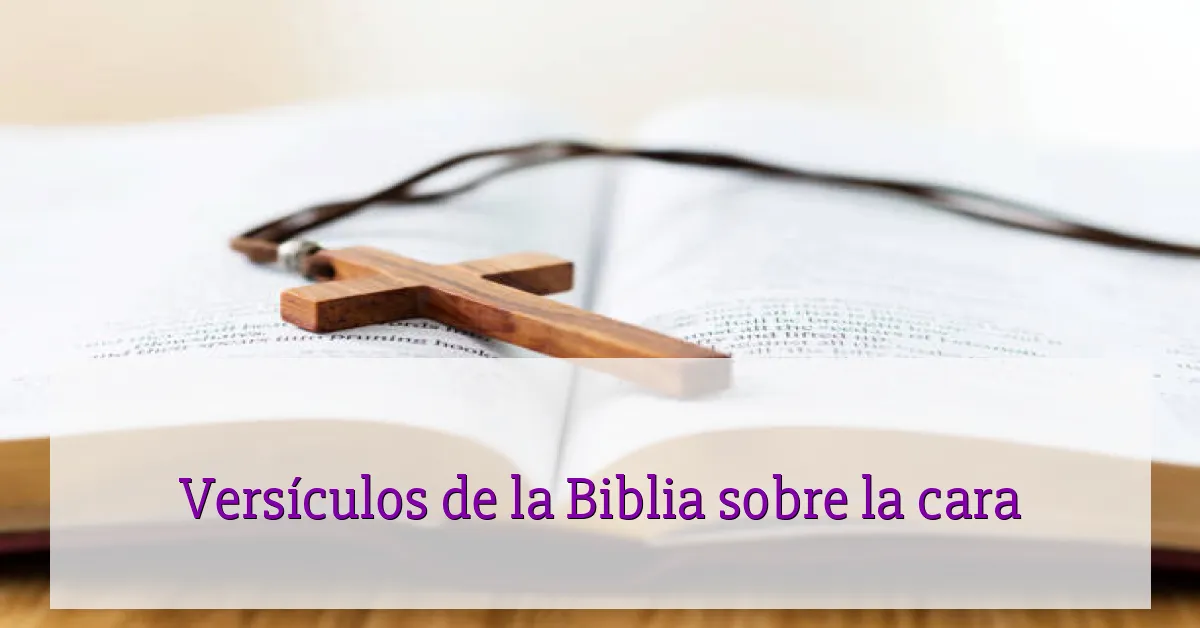 Versículos de la Biblia sobre la cara