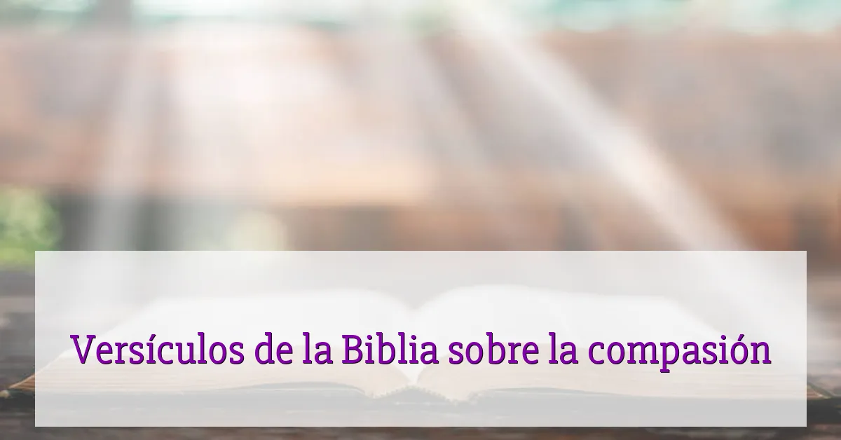 Versículos de la Biblia sobre la compasión