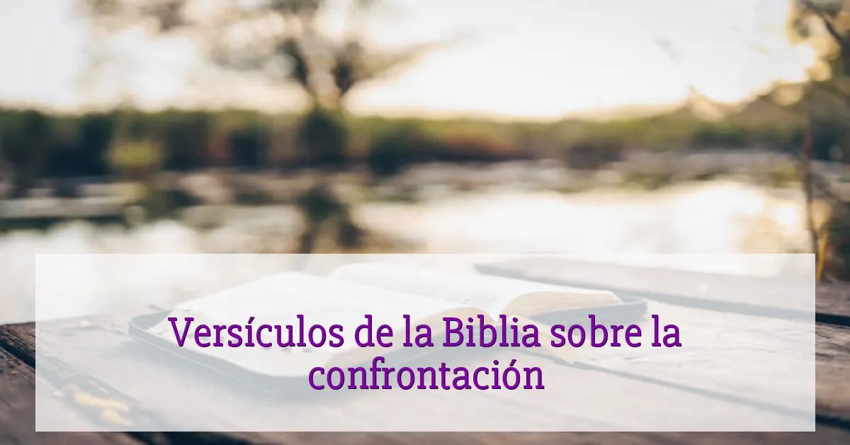 Versículos de la Biblia sobre la confrontación