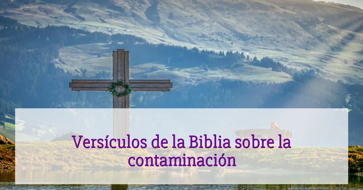 Versículos de la Biblia sobre la contaminación