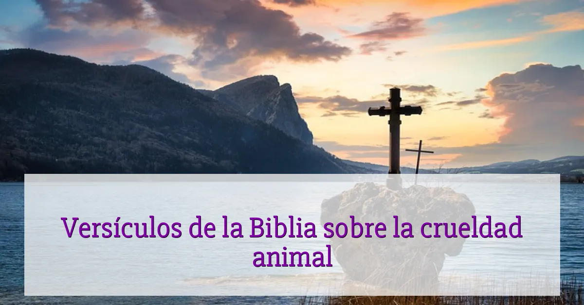 Versículos de la Biblia sobre la crueldad animal