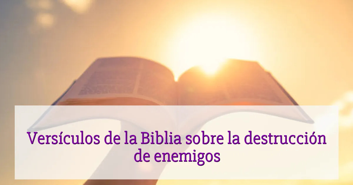 Versículos de la Biblia sobre la destrucción de enemigos