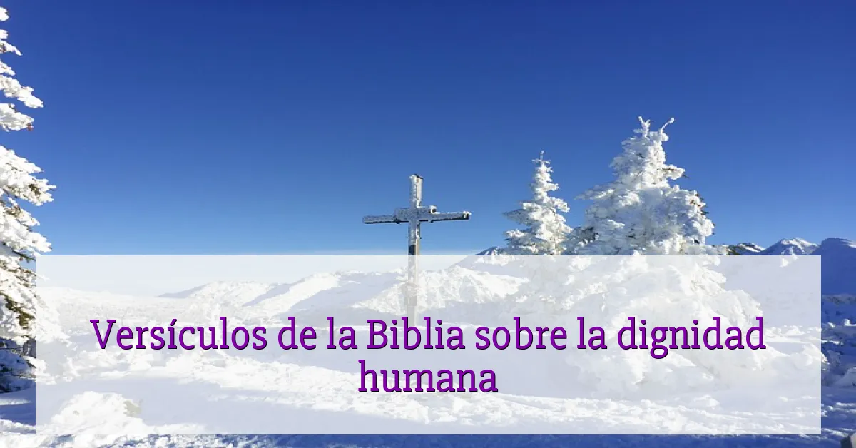 Versículos de la Biblia sobre la dignidad humana