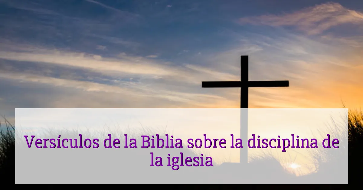 Versículos de la Biblia sobre la disciplina de la iglesia