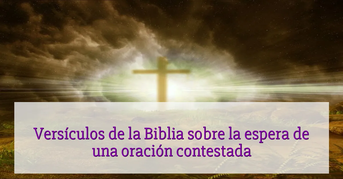 Versículos de la Biblia sobre la espera de una oración contestada