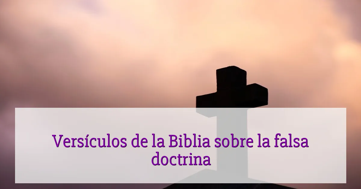 Versículos de la Biblia sobre la falsa doctrina