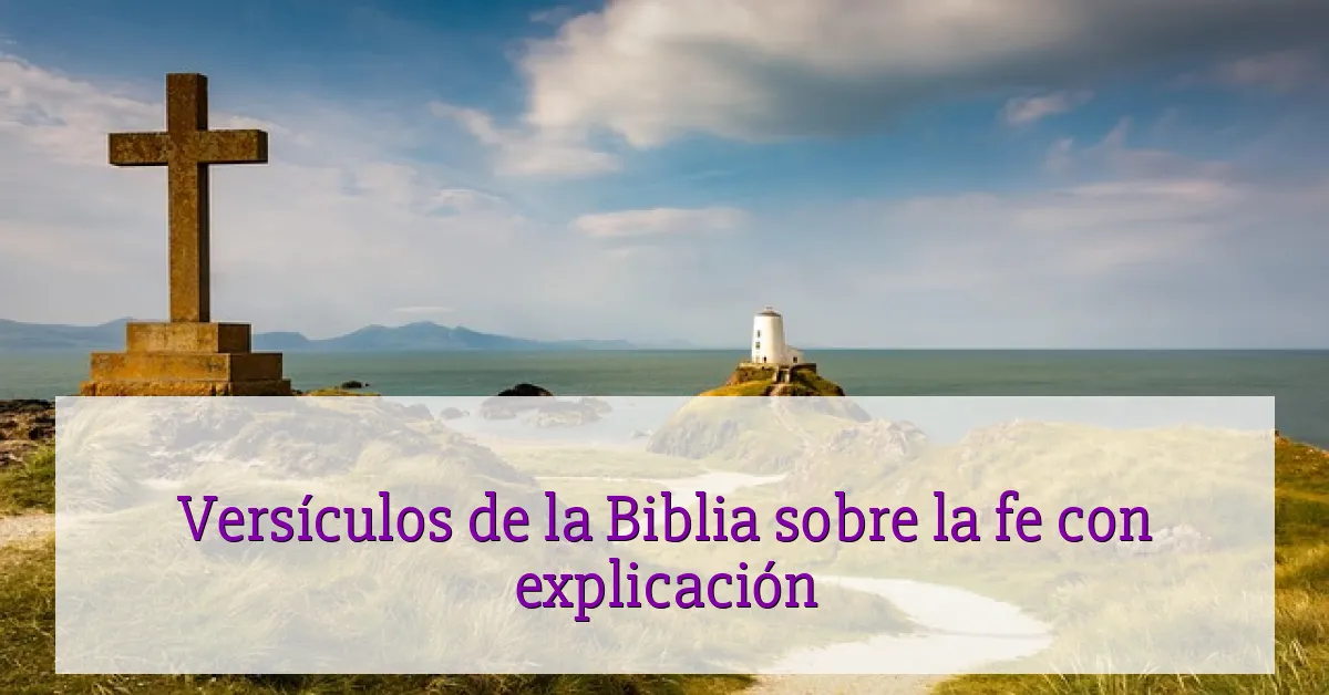 Versículos de la Biblia sobre la fe con explicación