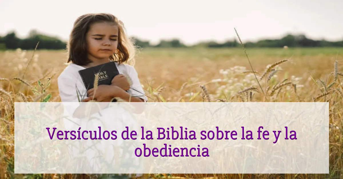 Versículos de la Biblia sobre la fe y la obediencia