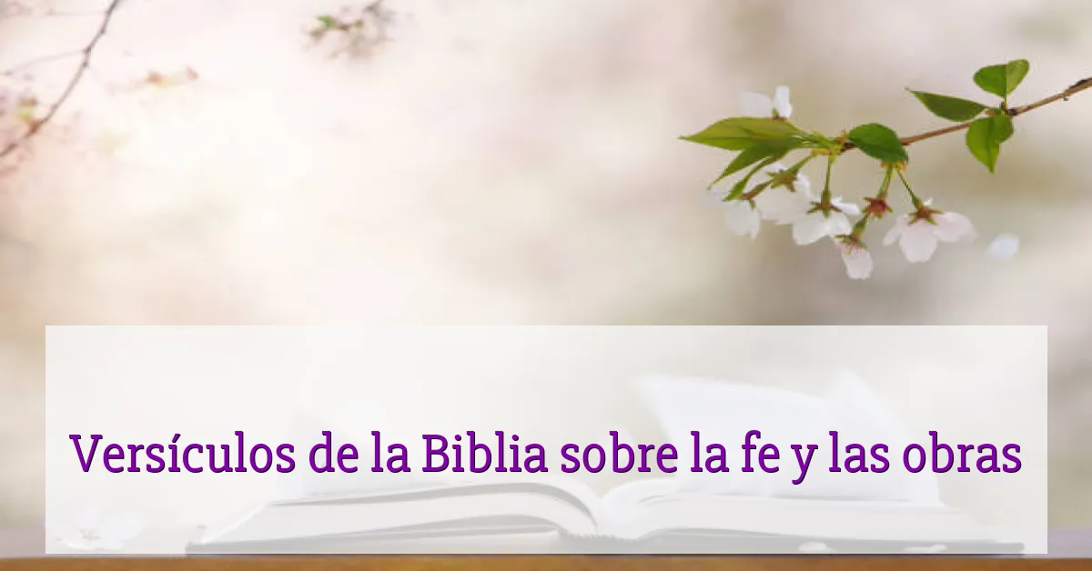 Versículos de la Biblia sobre la fe y las obras