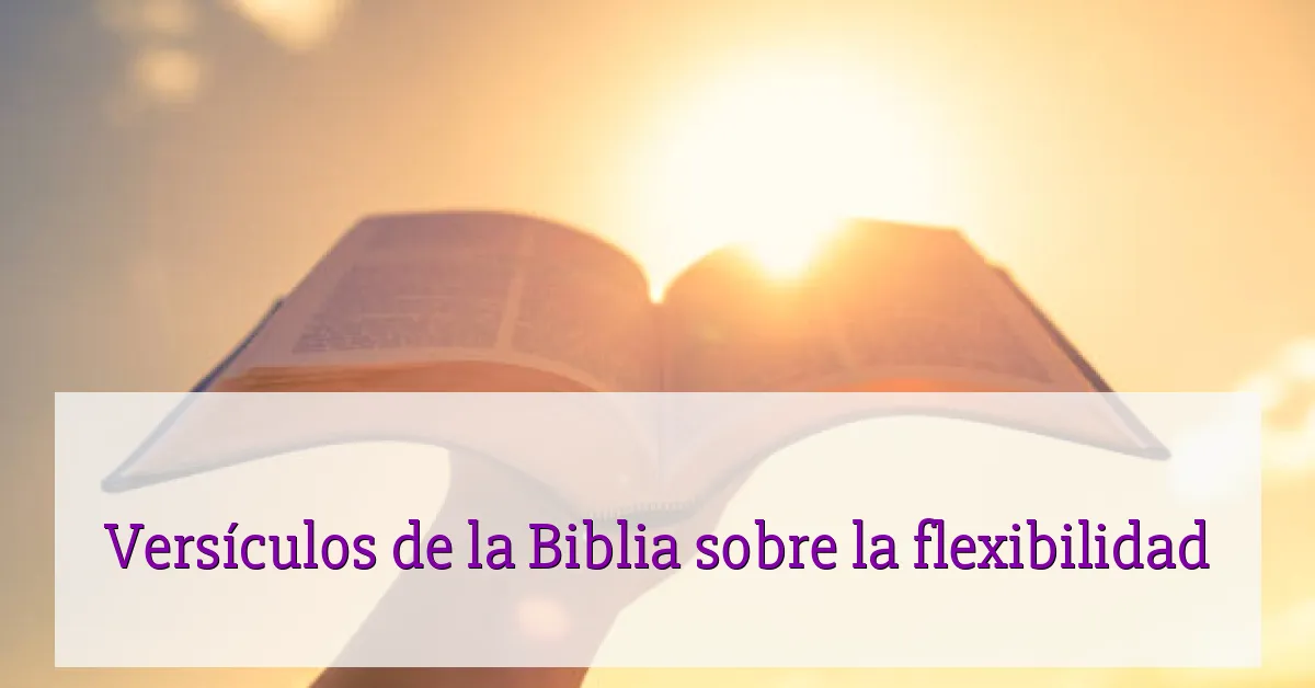 Versículos de la Biblia sobre la flexibilidad