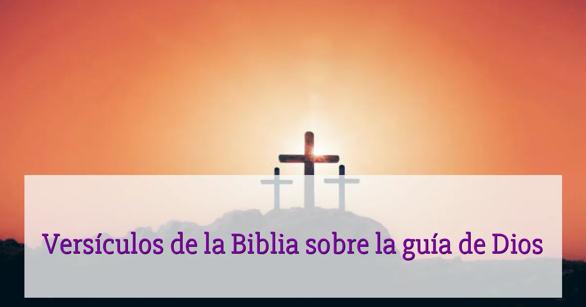 Versículos de la Biblia sobre la guía de Dios