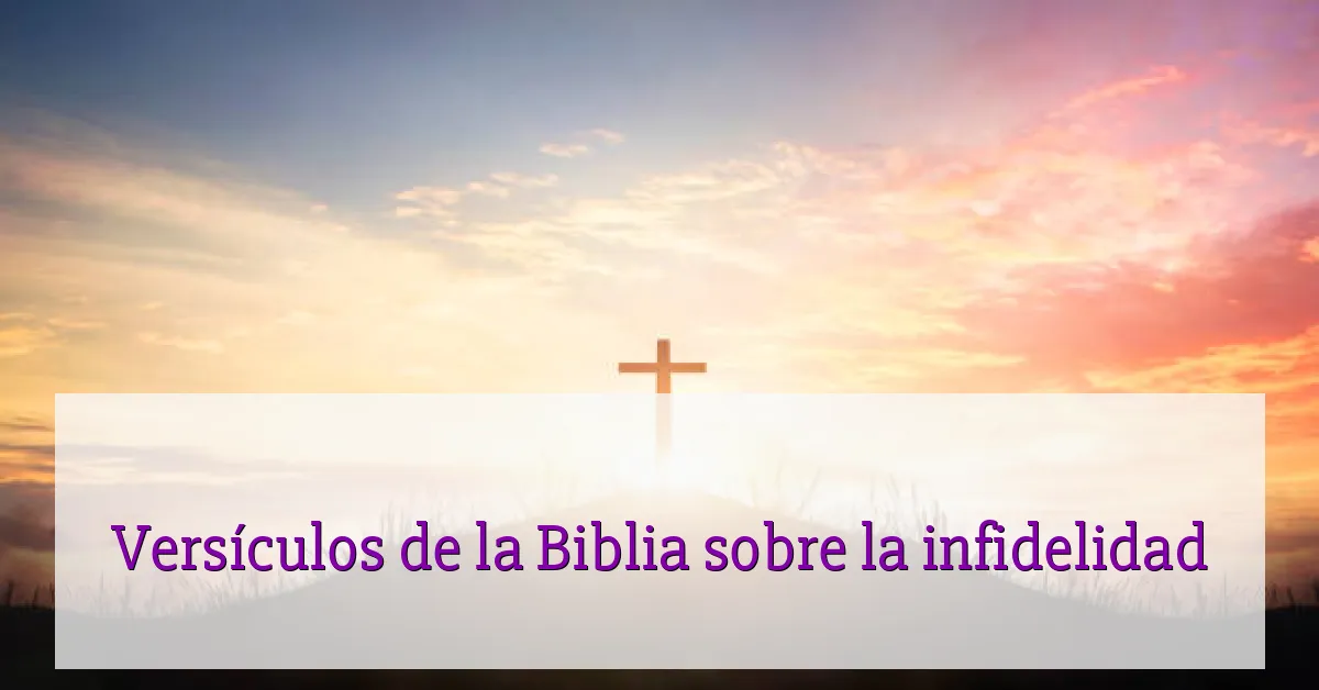 Versículos de la Biblia sobre la infidelidad
