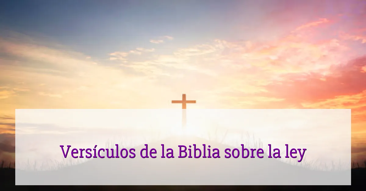 Versículos de la Biblia sobre la ley
