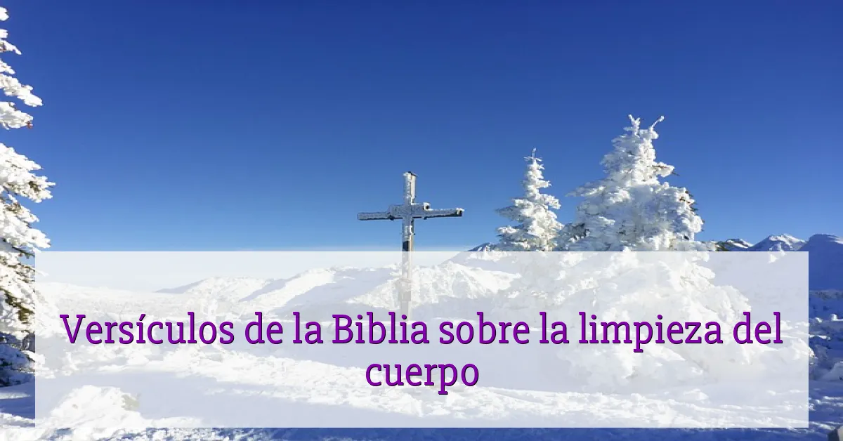 Versículos de la Biblia sobre la limpieza del cuerpo