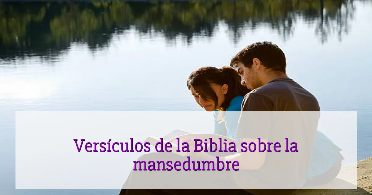 Versículos de la Biblia sobre la mansedumbre