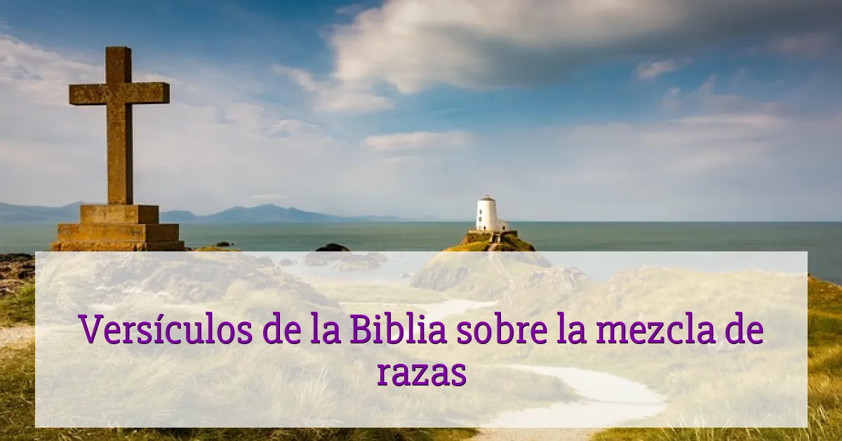 Versículos de la Biblia sobre la mezcla de razas