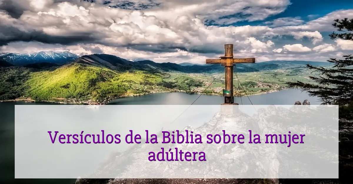 Versículos de la Biblia sobre la mujer adúltera
