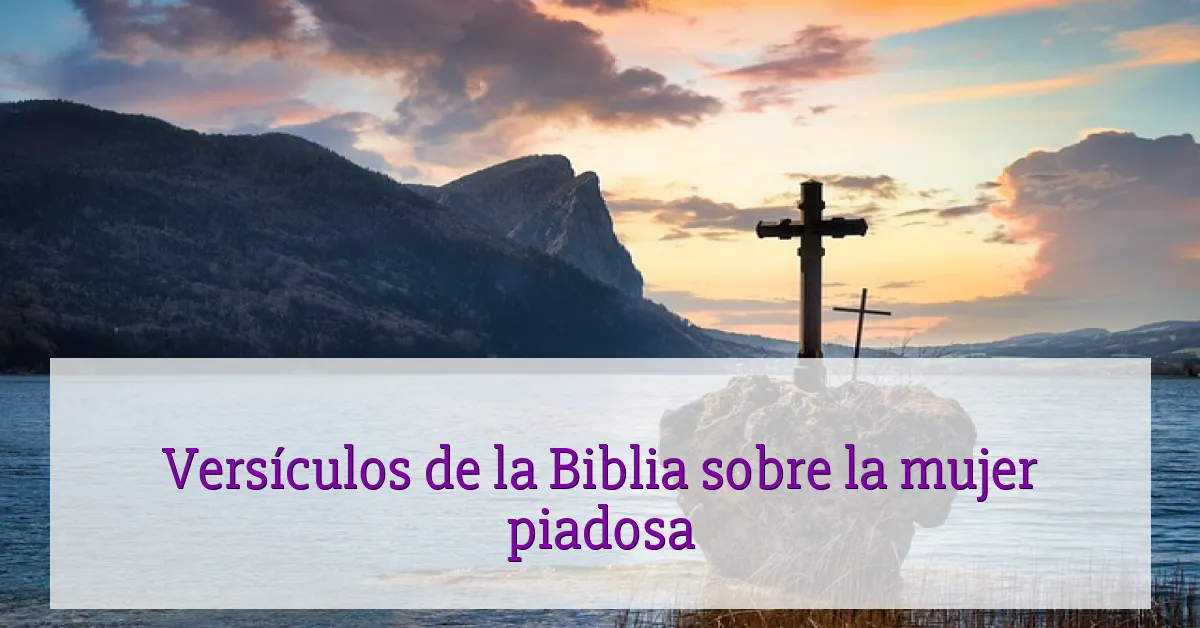 Versículos de la Biblia sobre la mujer piadosa