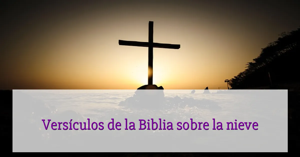 Versículos de la Biblia sobre la nieve