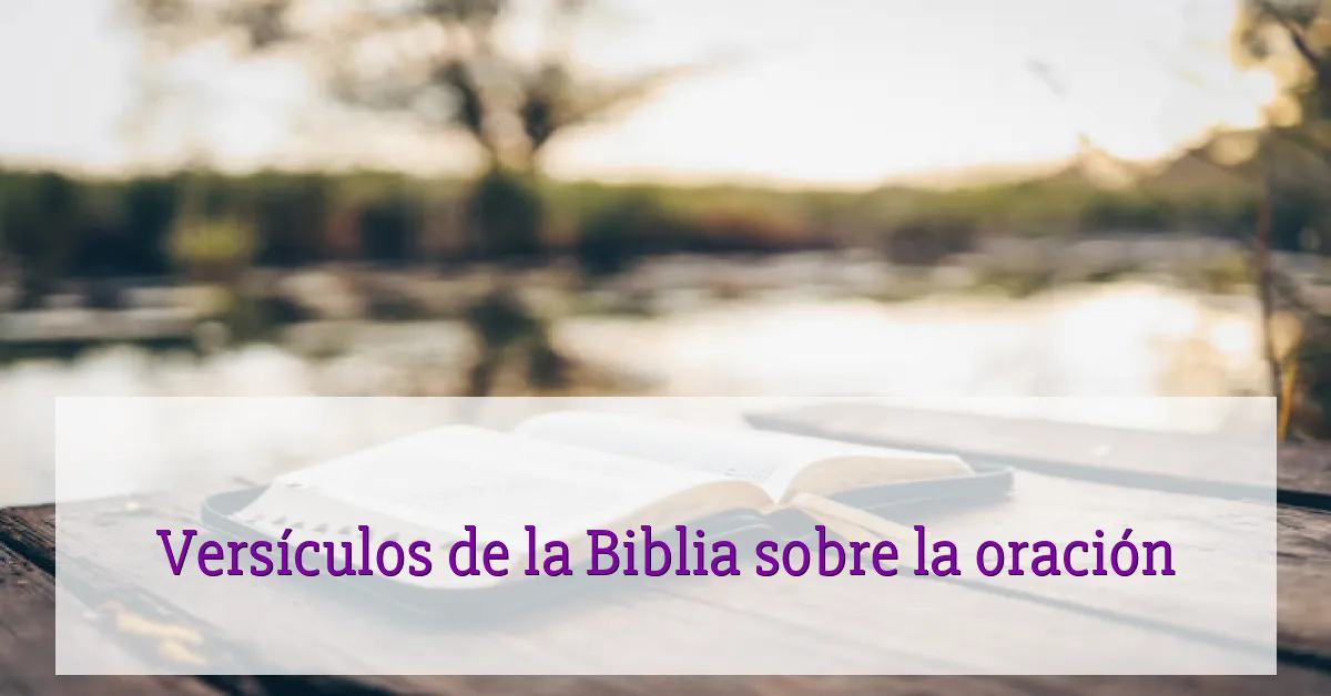 Versículos de la Biblia sobre la oración