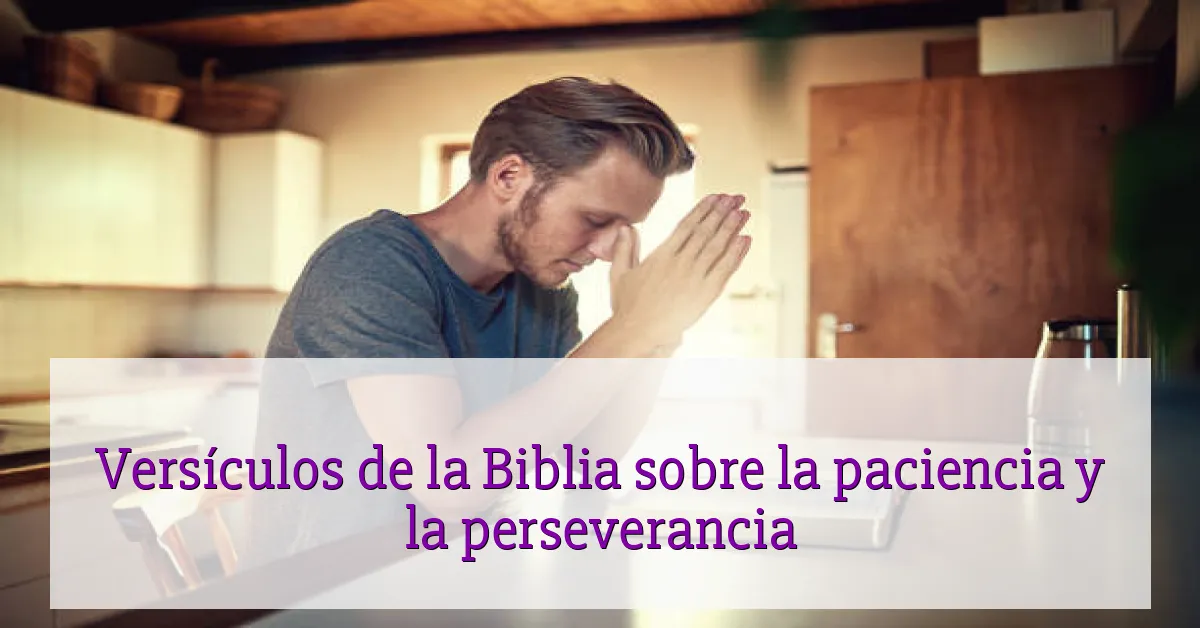 Versículos de la Biblia sobre la paciencia y la perseverancia