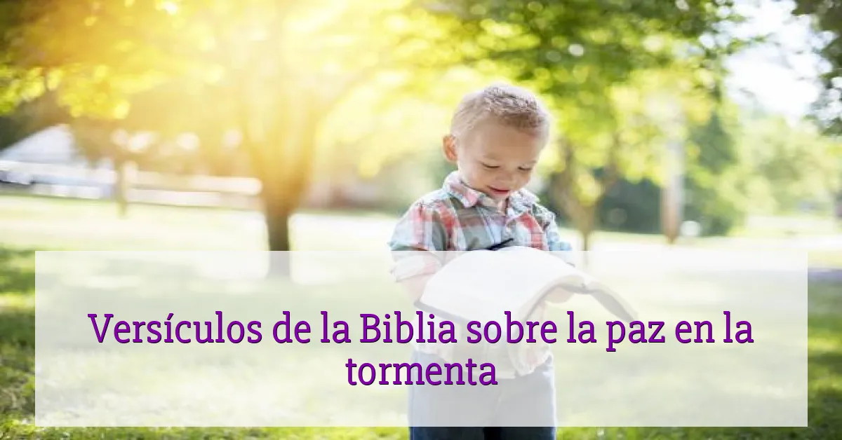 Versículos de la Biblia sobre la paz en la tormenta