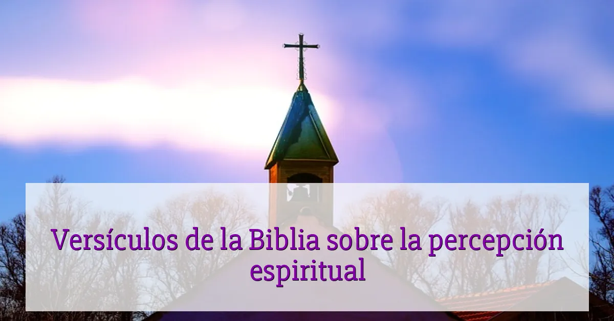 Versículos de la Biblia sobre la percepción espiritual