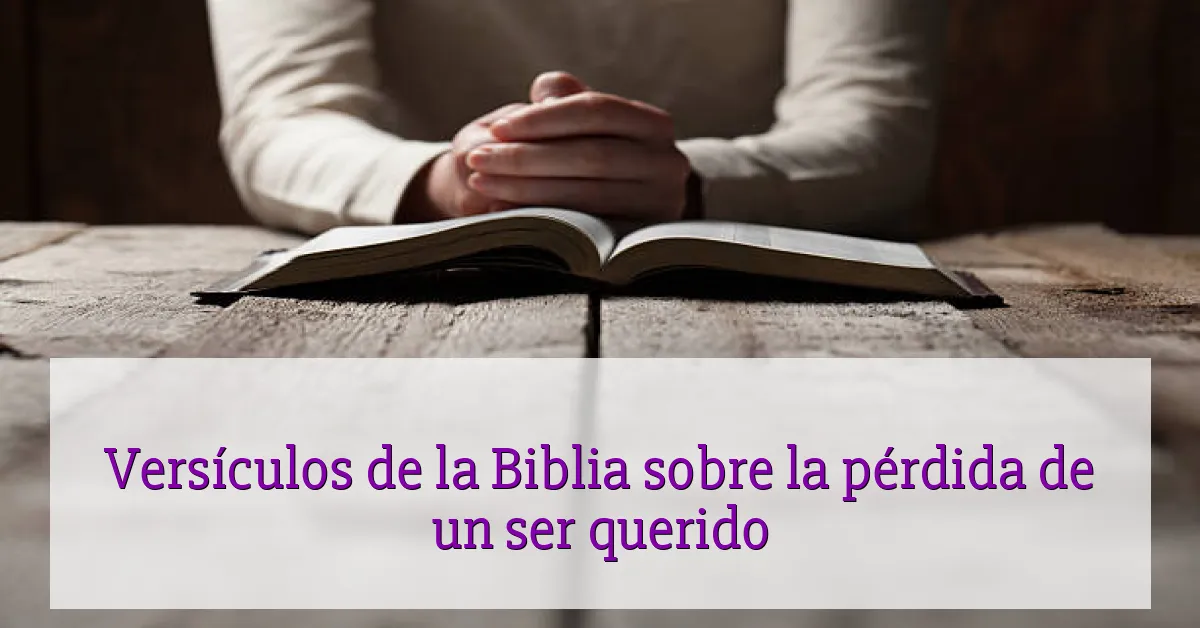 Versículos de la Biblia sobre la pérdida de un ser querido