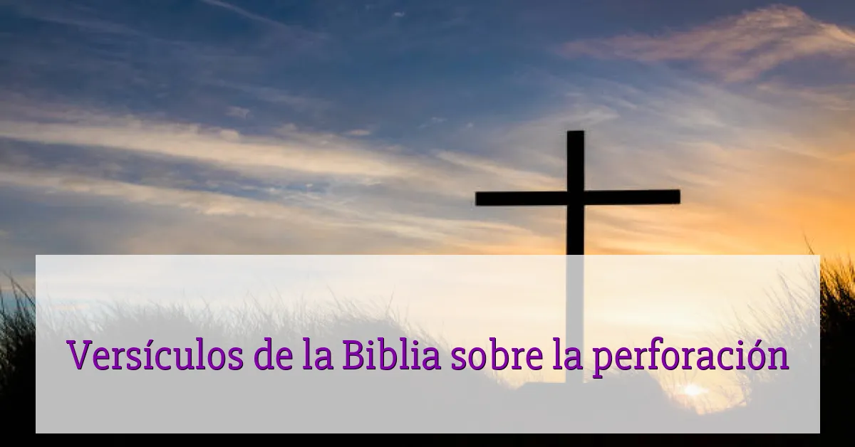 Versículos de la Biblia sobre la perforación