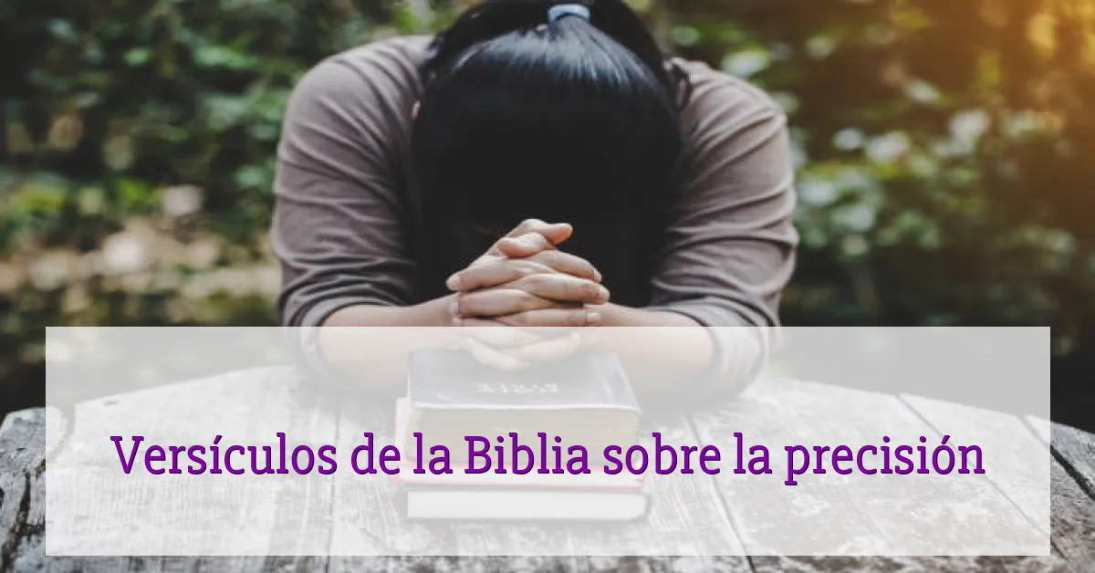 Versículos de la Biblia sobre la precisión