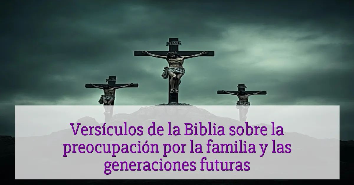 Versículos de la Biblia sobre la preocupación por la familia y las generaciones futuras